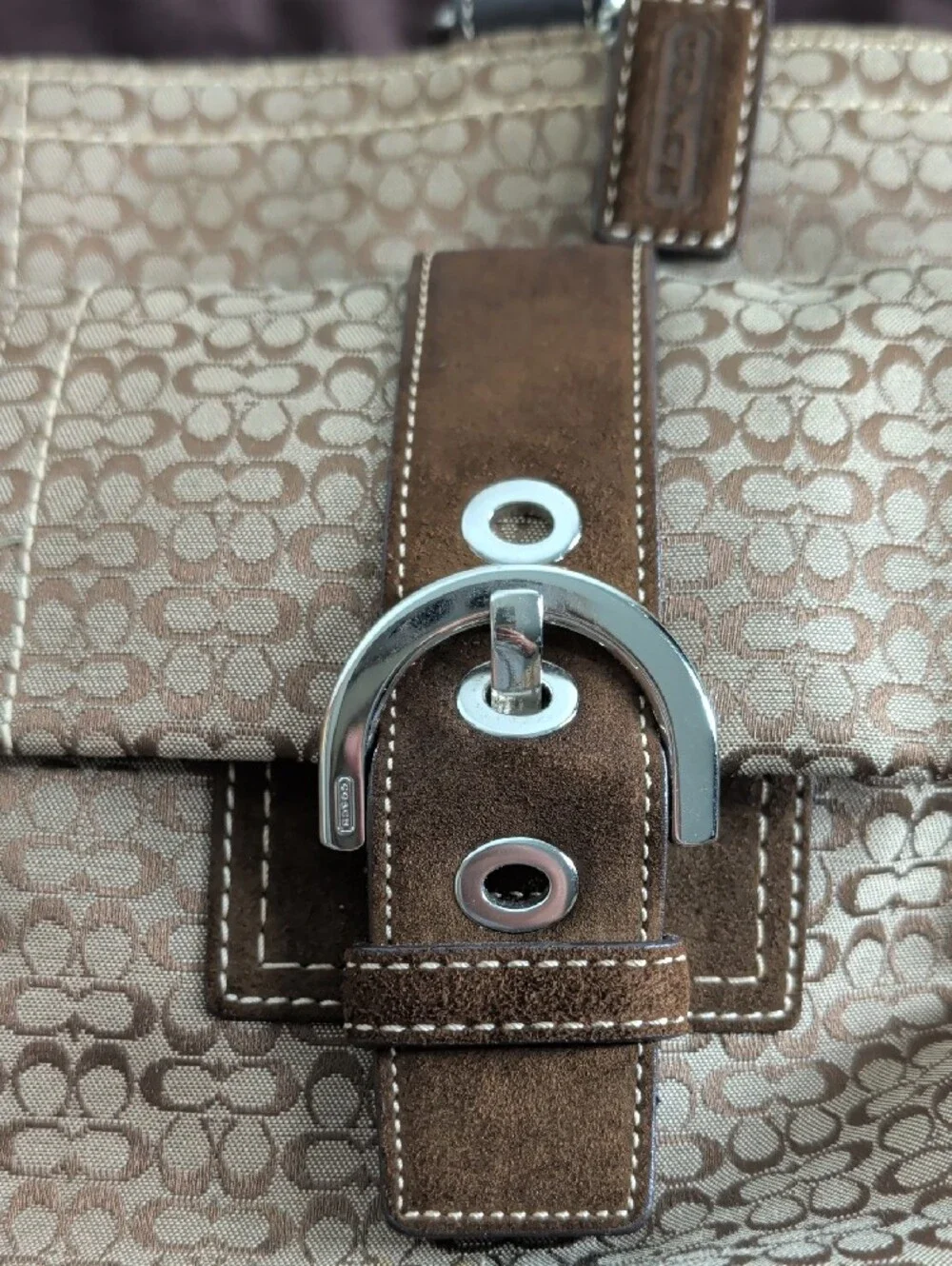 Coach Brown Soho Signature Buckle Tote Style 6427